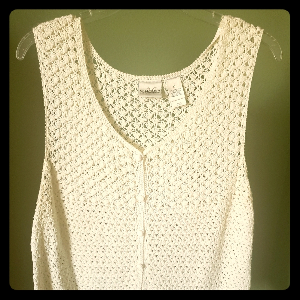 White Lace Sleeveless Top